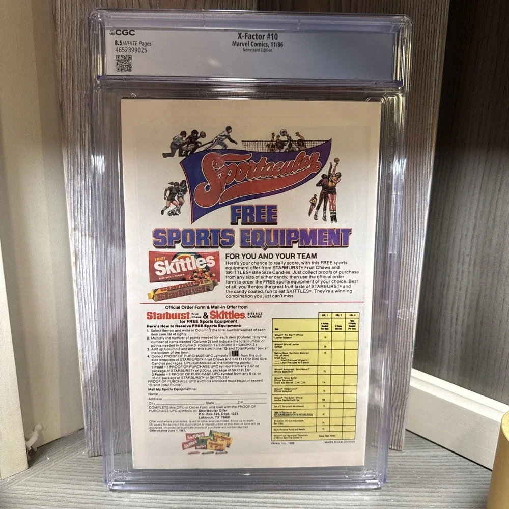 X-Factor #10‎ CGC 8.5 WP Marvel 1986 Newsstand Edition